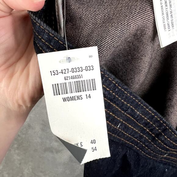 Abercrombie & Fitch Denim Mini Skirt Womens 2 Front Zip Dark Wash Y2K Style NWT - Picture 5 of 9